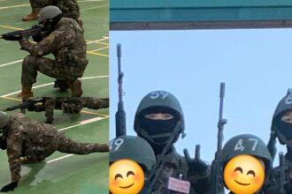 Jungkook and Jimin's Military Training Photos