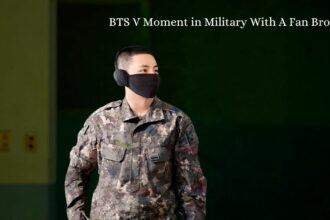 BTS V Moment in Military With A Fan Brother