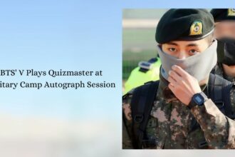 BTS' V Plays Quizmaster at Military Camp Autograph Session