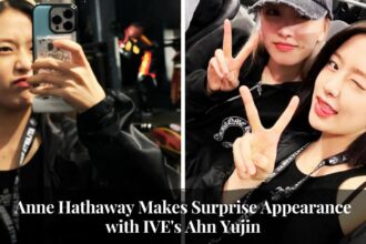 Anne Hathaway Makes Surprise Appearance with IVE's Ahn Yujin