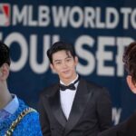 Cha Eun Woo Ok Taecyeon and Ji Sung At MLB Seoul Series 2024