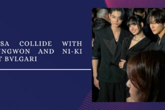 Lisa Collide With Jungwon and Ni-Ki At BVLGARI